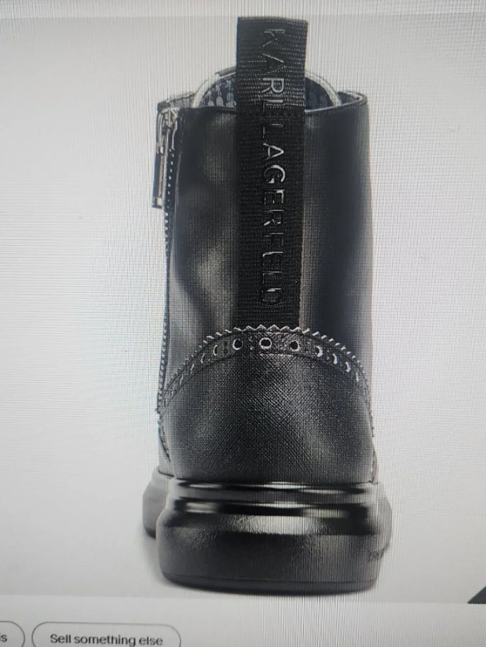 Karl Lagerfeld Paris LFS3008 Men's Leather Combat Boots. NIB. Size 11